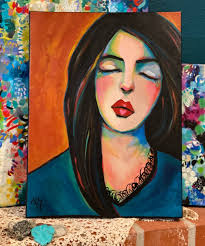 Stormtrooper portrait, brush painted.