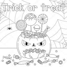 Trick or treat coloring pages. Funny Trick Or Treat Coloring Page Free Printable Coloring Pages For Kids