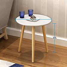 D L Solid Wood Waterproof Side Table Round Living Room Sofa Table Coffee Table Bedroom Night Minimalist Coffee Table Sofa Side Table Living Room Coffee Table