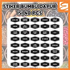 Liity facebookiin ja pidä yhteyttä käyttäjän stiker gambar ja muiden tuttujesi kanssa. Stiker Bumbu Dapur 40 Pcs Label Bumbu Label Penanda Bumbu Elni Printing