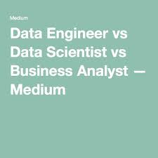Data Engineer Vs Data Scientist Vs Business Analyst Business Analyst Data Scientist Data