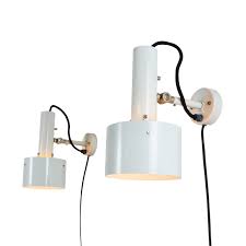 This minimalist style is cozy, calming and effortless. Pair Of Danish Wall Spots In Grey White 1970s 1425