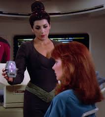 She is known for her work on star trek: Deanna Troi Hypnotizes Beverly Crusher Deanna Troi Marina Sirtis Beverly Crusher