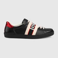 Black And Red Designer Sneakers Gucci Stripe Leather Sneaker Louis Vuitton Shoes Sneakers Sneakers Designer Sneakers Mens