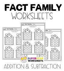 Free Fact Family Worksheets Fact Family Worksheet Family Worksheet Math Fact Worksheets