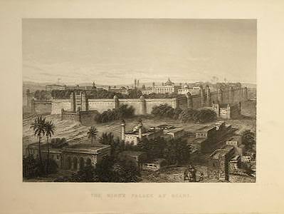 INDIA. THE KINGS PALACE DELHI, MADRAS. 1860. GENUINE ANTIQUE PRINT | eBay UK