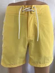 Details About New Lacoste Mens Premium Surf Swim Trunks Board Shorts Yellow Logo Size M