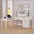 White Ikea L Desk