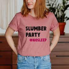 Slumber Party T-shirts for Women Friends Sleepover Pajama - Etsy