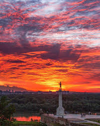 Sunset (countable and uncountable, plural sunsets). A Sunset In Belgrade Europe