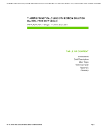 Thomas calculus 14th pdf download looking to download safe free latest software now. Thomas Calculus 12th Edition Solution Manual Free Download Ranchbrown