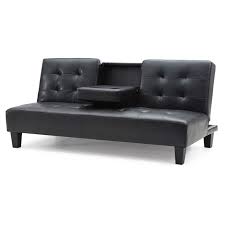 These versatile pieces of furniture may look like your average sofa, but with a few easy movements they can be transformed into a bed, allowing your. Glory Furniture Richie Faux Leather Sleeper Sofa In Black G140 S