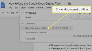 How To Use The Google Docs Outline Tool