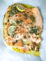 Slow Roasted Salmon With Lemon Caper Butter The Genetic Chef We turks also like baking the fish with vegetables; the genetic chef