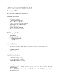 Contoh skripsi bab 5 kesimpulan dan saran teknik i. Merancang Kuesioner Penelitian