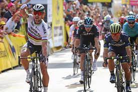 集団スプリントで勝利したペテル サガン スロバキア ボーラ ハンスグローエ スプリント ボーラ 勝利