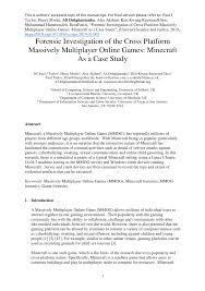 Before you use the fbi format, be. Pdf Forensic Investigation Of The Cross Platform Massively Multiplayer Online Games Minecraft As A Case Study