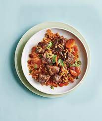 Lamb Barley And Apricot Tagine Learn How To Make Lamb Barley And Apricot Tagine Myrecipes Has 70 000 Te Slow Cooker Lamb Lamb Recipes How To Cook Rice
