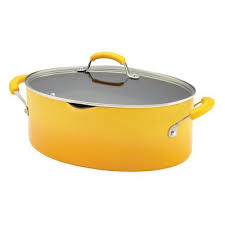 Rachael Ray Rachael Ray Porcelain Ii Nonstick 8 Qt Aluminum Stock Pot With Lid Wayfair Pasta Pot Kitchen Colors Pot Lids
