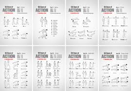 90 Days Of Action 90 Day Workout Plan Best At Home Workout Exercise Cards Printable
