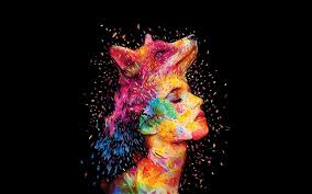 Wallpaper Abstract Design Fox Girl Face Painting Colorful 1920x1080 Full Hd 2k Picture Image Best hd wallpapers of abstract, desktop backgrounds for pc & mac, laptop, tablet, mobile phone.