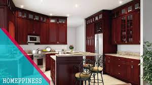 Kitchens with cherry wood cabinets offer a warm and luxurious look and match well with a variety of different countertop materials and finishes. Kitchen Remodeling Ideas 2017 20 Gorgeus Red Cherry Kitchen Cabinets You Should Try Youtube