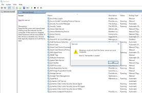 Windows Could Not Start The Server Service On Local Computer - Microsoft  Community