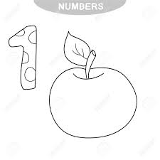 In some sheets you will find beautiful apples, several others feature baskets filled with the juicy fruits, hope you like apple … Educational Game Learning Numbers Number One Coloring Book For Preschool Children One Apple Royalty Free Cliparts Vectors And Stock Illustration Image 123690427