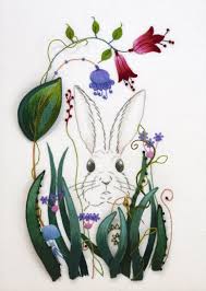 Thread Painting And Silk Shading Embroidery Techniques And Projects 5149 Silk Shading Raised Embroidery Bunny In A Magic Forest Royal School Of Needlework Magic Forest Thread Painting Forest Flowers
