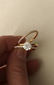 Vow Vrai Oro Wedding Solitaire Engagement Ring Modern Simple Diamond Ring Available In 18k Yellow Gold Rose Gold And White Gol Simple Diamond Ring Engagement Rings Vintage Engagement Rings
