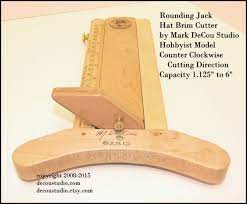Built To Order Hat Making Tool Rounding Jack Hat Brim Cutter Maple Hobbyist Hatter Model Counter