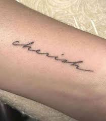 50 Of The Most Meaningful One Word Tattoos To Ink On Your Body Text Tattoo Small Inspirational Tattoos One Word Tattoos