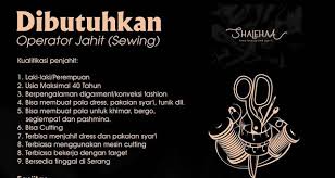 Surat lamaran kerja lengkap & riwayat hidup (cv) 2. Lowongan Kerja Operator Sewing Shalehaa Serang September 2019 Serangkab Info