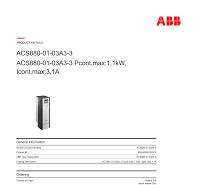 ACS880-01-03A3-3 Pcont.max:1,1kW, Icont.max:3,1A ACS880-01 ...