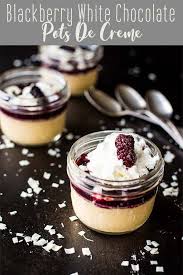 Need Dessert For Date Night Plan Ahead And Make Something Fancy Blackberry White Chocolate Pots De Creme Oregonberr Desserts Pot De Creme Chocolate Custard