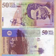 Colombia Jorge Isaacs 50000 Pesos 2007 Billetes Colombianos Historia De La Moneda Billetes