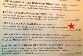 cooper s hawk menu menu restaurant oven roasted cauliflower blackening spice