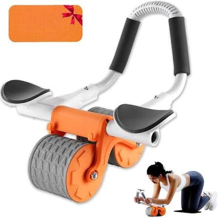Nuevo Rodillo para abdominal con soporte para el codo, rodillo para abdominales con rebote automático, abdominal con tabla para gimnasio en casa, Ab Roller Wheel doble rueda para ejercicios : Amazon.es: Deportes
