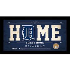 Detroit Tigers 10x20 Home Sweet Home Sign With Game Used Dirt From Comerica Park Home Signs Sweet Home Tiger Home