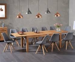 Verona 180cm Solid Oak Extending Dining Table With Oscar Fabric Square Leg Chairs Dining Table