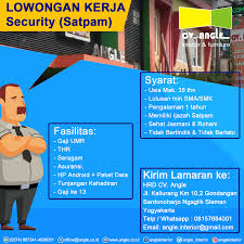 Jul 01, 2021 · dibawah ini merupakan beberapa informasi yang telah kami himpun mengenai lowongan kerja smk terbaru pada bulan juli tahun 2021 dari sumber informasi lowongan kerja terpercaya, semoga informasi ini dapat bermanfaat bagi pembaca yang sedang mencari pekerjaan. Lowongan Pekerjaan Security Satpam