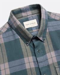 Allen Edmonds Far Afield Far Afield Larry Check Shirt in Forest Green Silver Blue, Size Medium