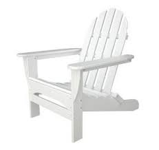 Polywood Outdoor Furniture Classic Adirondack Chair White Recycled Plastic Materials Polywood Outdoor Furniture Outdoor Furniture Stylish Outdoor Furniture