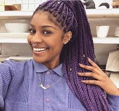 Striking 25 Purple Braids On Dark Skin New Natural Hairstyles Please leave comments on your thoughts and what other styles you would like me to do using rainbow braids. striking 25 purple braids on dark skin