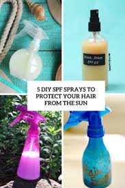 It is also sulfate, silicone and oil packed with antioxidants and uv filters, this spray will help extend the life of your hair color while imparting intense shine for all hair types. 5 Diy Spf Sprays To Protect Your Hair From The Sun Styleoholic