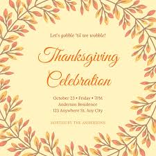 Free thanksgiving invitation cards in 2019 thanksgiving. Free Custom Printable Thanksgiving Invitation Templates Canva