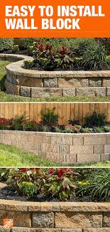 Easy To Install Wall Blocks Garden Yard Ideas Front Yard Landscaping Backyard Landscaping Designs
