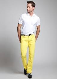Black And Yellow Outfits For Men Men S White Polo Yellow Chinos Black Leather Boat Shoes Grey Canvas Belt Famous Outfits Mens Yellow Pants Well Dressed Men