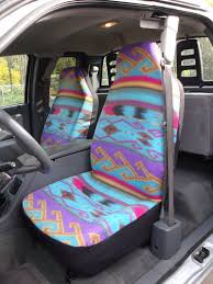 1 Set Of Purple Turquoise Tan Aztec Print Seat By Chailinsews Car Seats Car Seat Covers