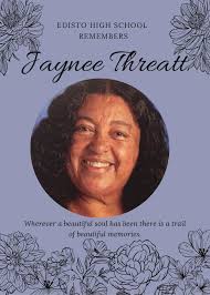 Please join us in thanksgiving for the positive impact Ms. Threatt made